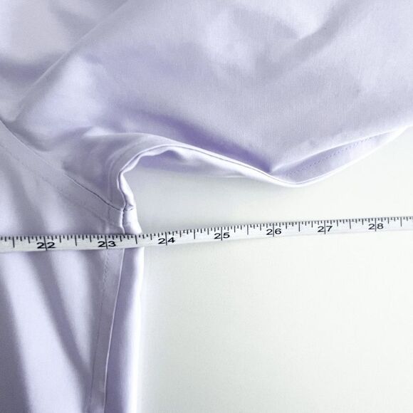 Jones & Co. Womens Blouse Long Sleeve Button Front Relaxed Fit Light Purple 18W - Picture 7 of 7